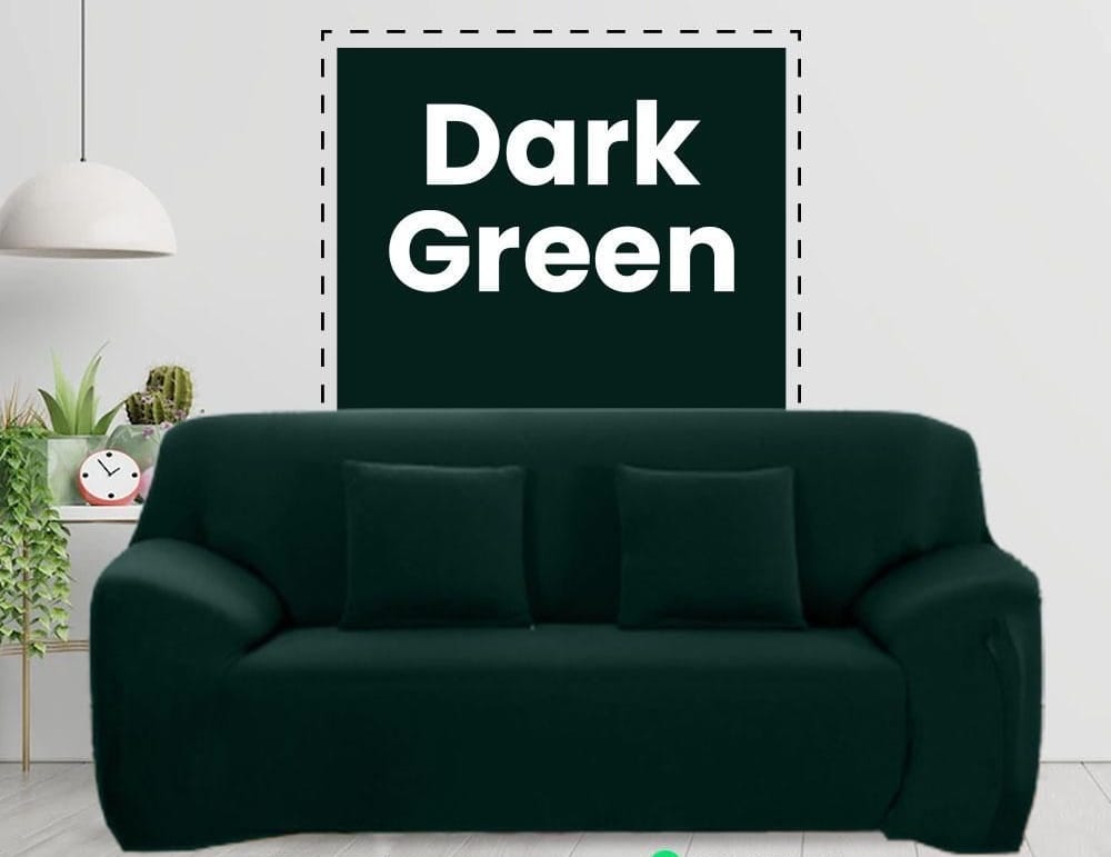 Jersey Sofa Cover Dark Green
