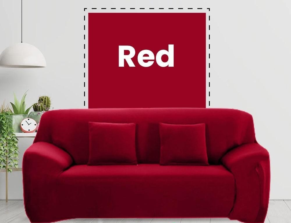 Jersey Sofa Cover Red