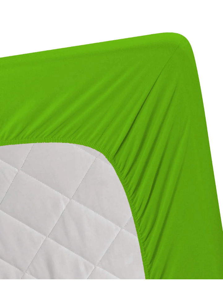 Jersey Bed Fitted Sheet Light Green