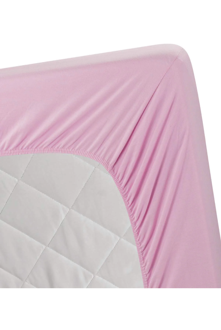 Jersey Bed Fitted Sheet - Pink