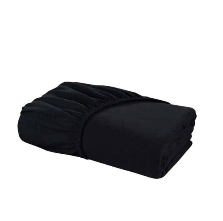Jersey Bed Fitted Sheet Black