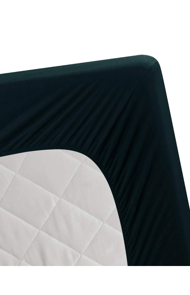 Jersey Bed Fitted Sheet Black
