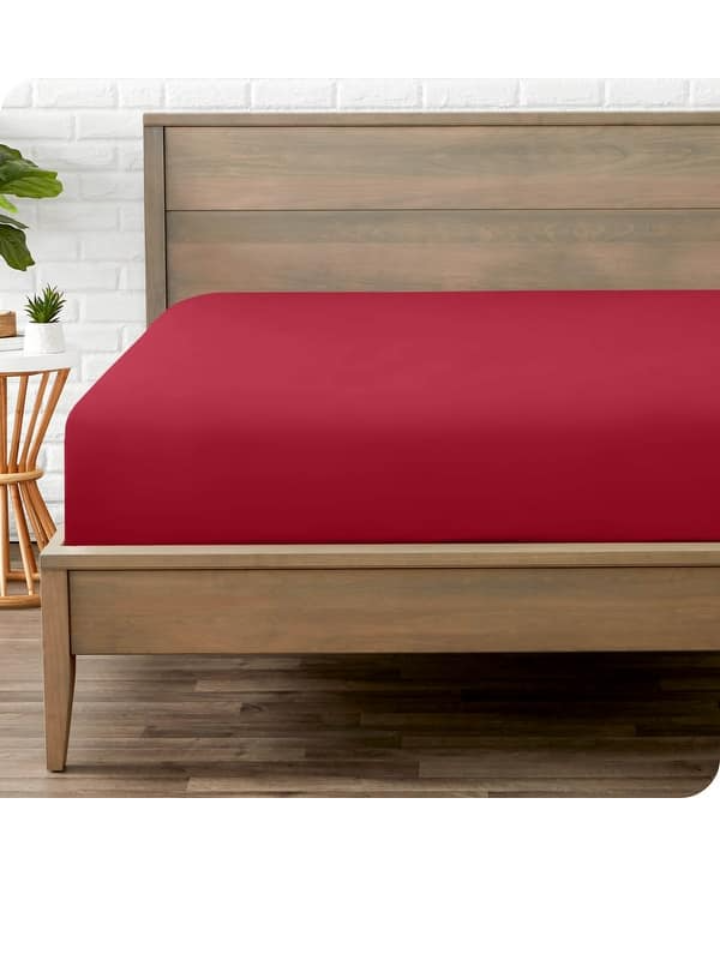 Jersey Bed Fitted Sheet Red