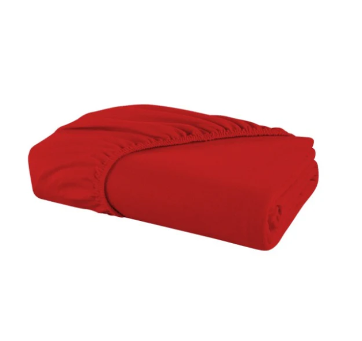 Jersey Bed Fitted Sheet Red