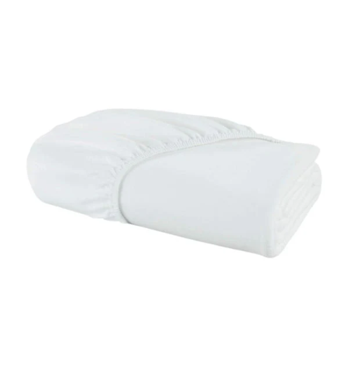 Jersey Bed Fitted Sheet White