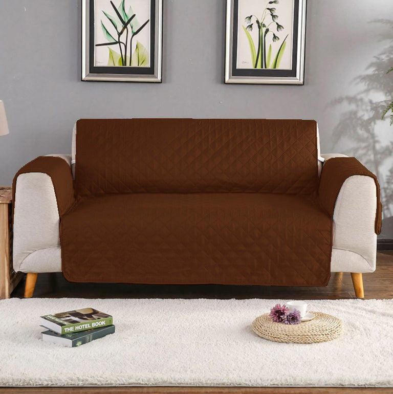 Quilted Sofa Covers - Brown
