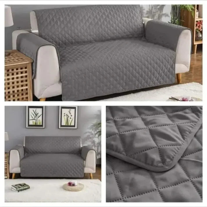 Quilted Sofa Covers - Grey