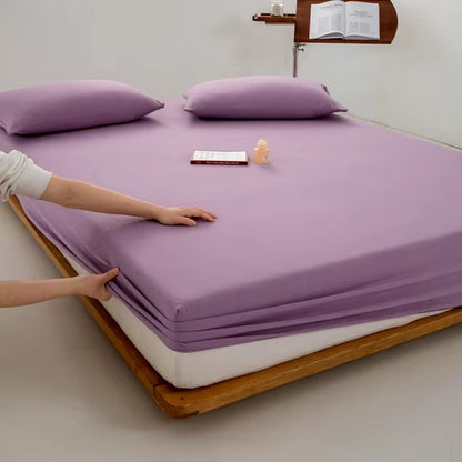 Jersey Bed Fitted Sheet Light Purple