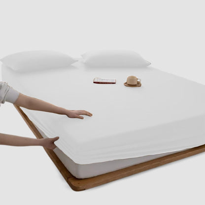 Jersey Bed Fitted Sheet White