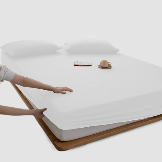 Jersey Bed Fitted Sheet White