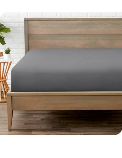 Jersey Bed Fitted Sheet Grey