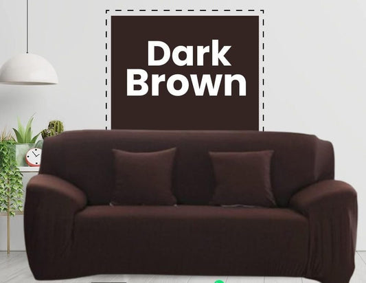 Jersey Sofa Cover Dark Brown