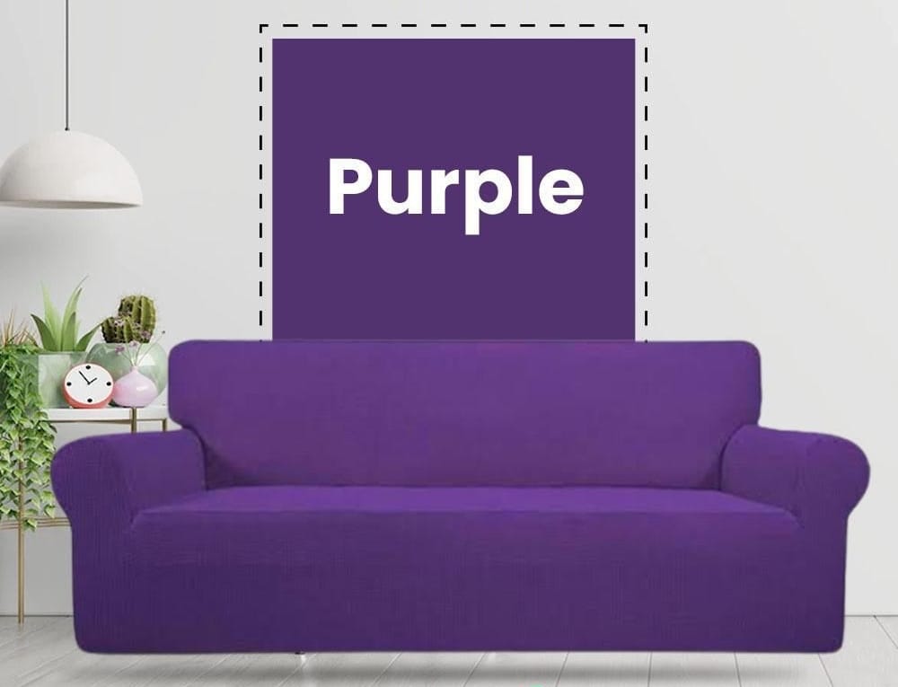 Jersey Sofa Cover Purple