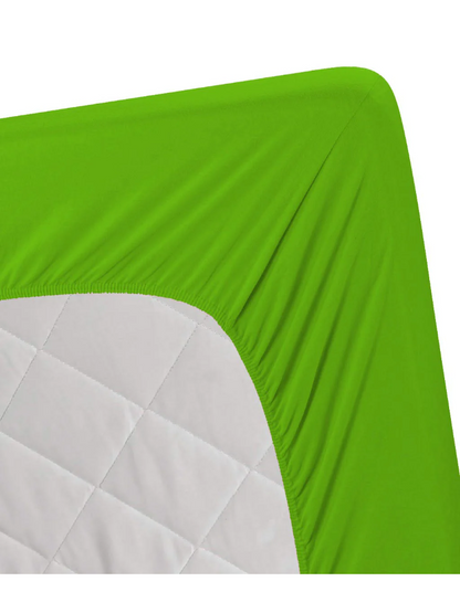 Jersey Bed Fitted Sheet Light Green