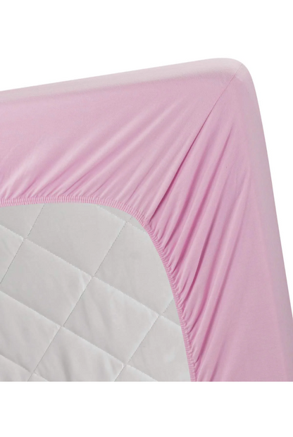 Jersey Bed Fitted Sheet - Pink