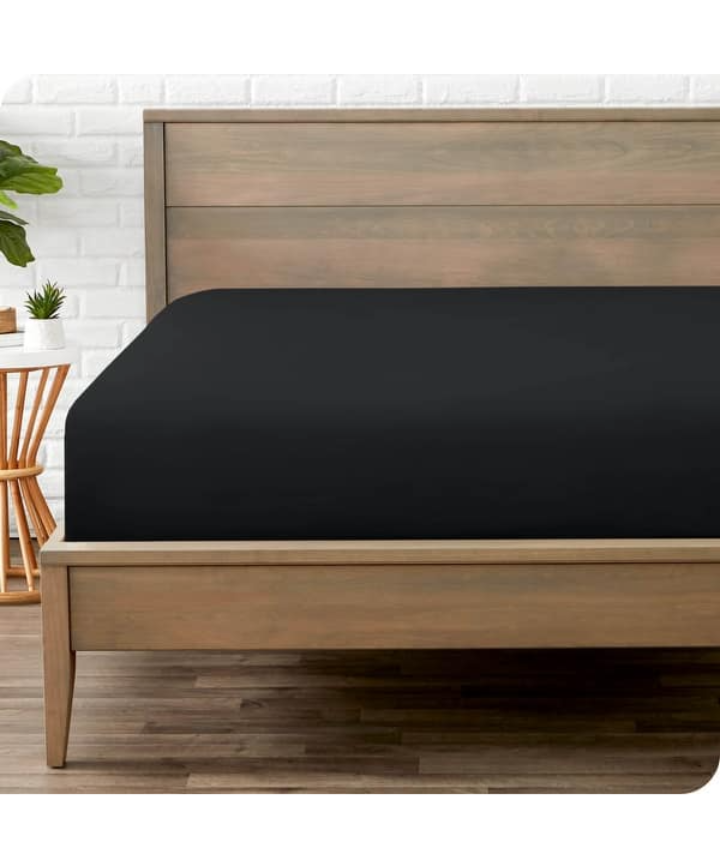 Jersey Bed Fitted Sheet Black