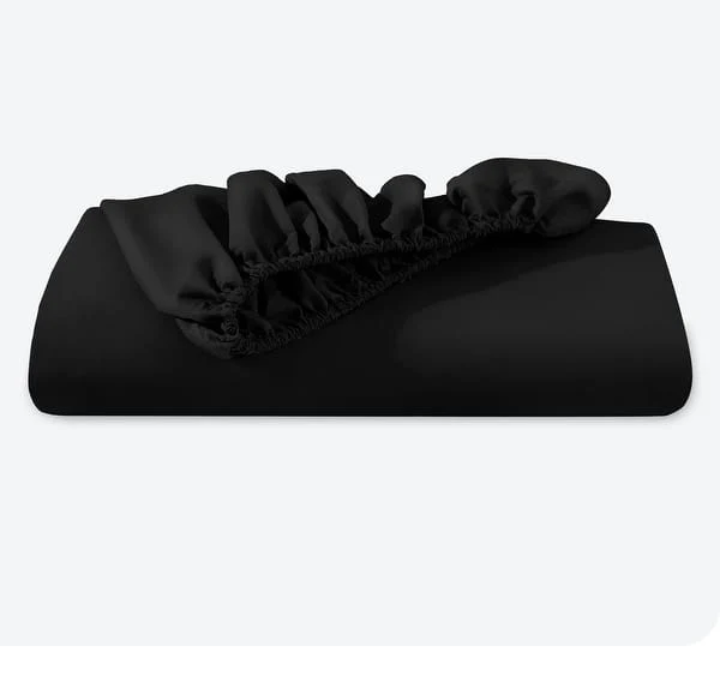 Jersey Bed Fitted Sheet Black