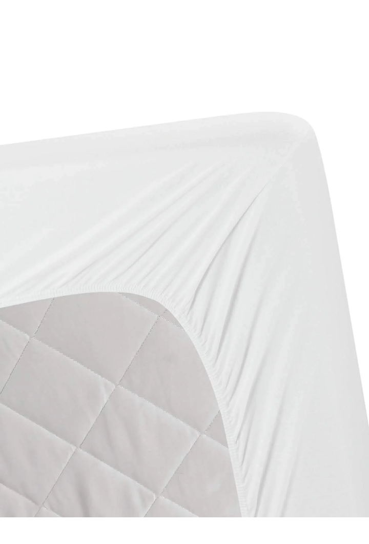 Jersey Bed Fitted Sheet White