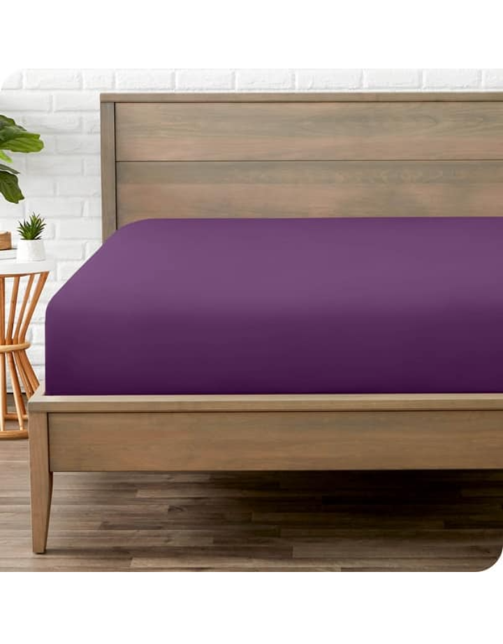 Jersey Bed Fitted Sheet Purple