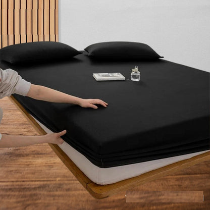 Jersey Bed Fitted Sheet Black