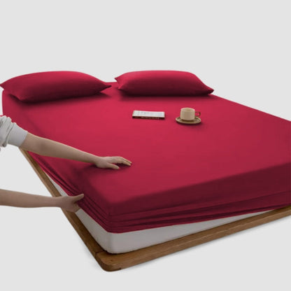 Jersey Bed Fitted Sheet Red