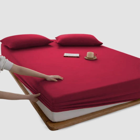 Jersey Bed Fitted Sheet Red