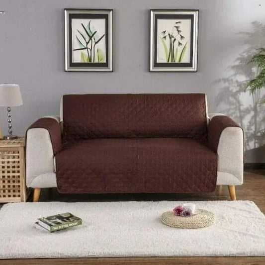 Quilted Sofa Covers - Dark Brown