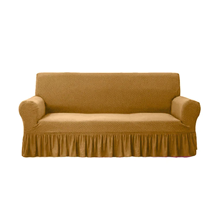 Turkish Frill Sofa Covers - Fawn