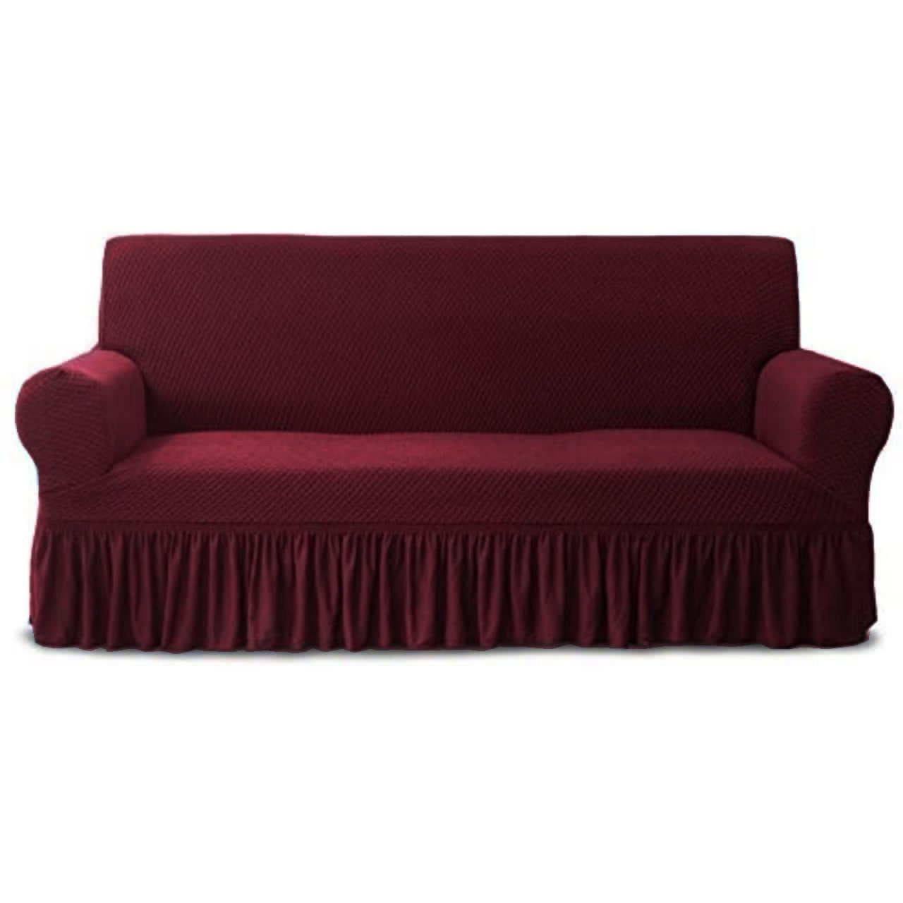 Turkish Frill Sofa Covers - Maroon